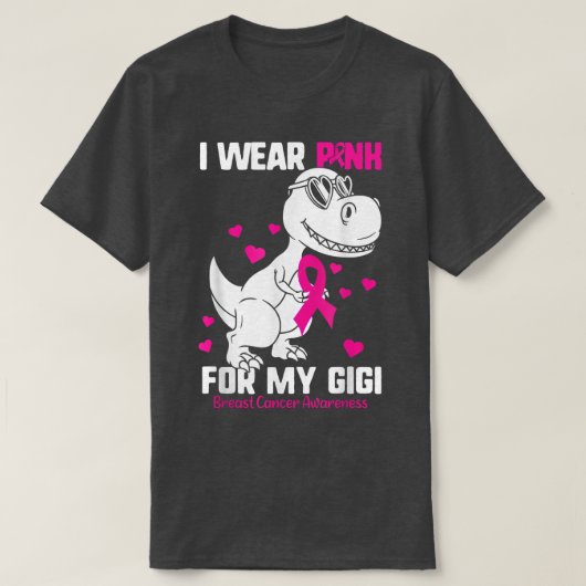 Ik Draag roze voor mijn Gigi Breast Cancer Kinder  T-shirt (Design voorkant)