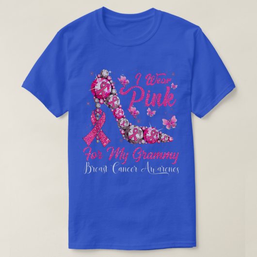 Ik Draag roze voor mijn gram-hiel-borstkanker T-shirt (Design voorkant)