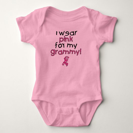 Ik Draag Roze voor Mijn Grammy ($18,95) Romper (Voorkant)