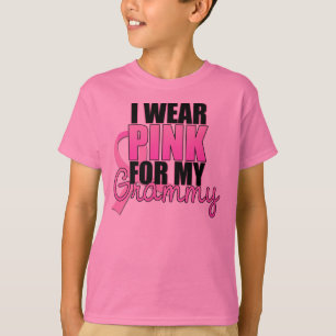 Ik Draag Roze voor Mijn Grammy - Borstkanker T-shirt