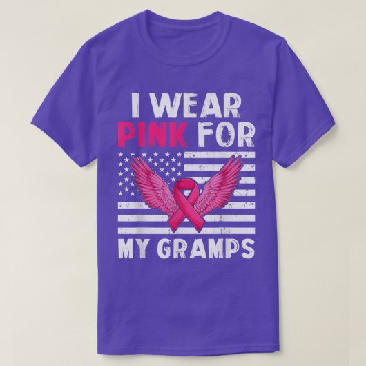 Ik Draag roze voor mijn grap roze lint T-shirt (Design voorkant)