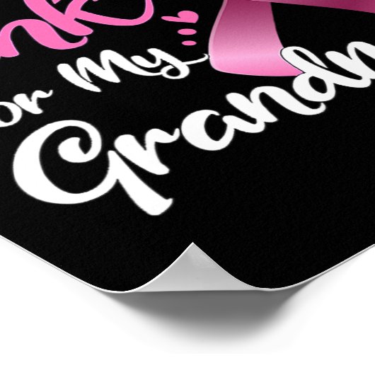 Ik Draag roze voor mijn grootmoeder borstkanker Poster (Hoek)