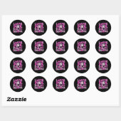 Ik Draag roze voor mijn grootmoeder borstkanker Ronde Sticker (Vel)