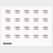 Ik DRAAG ROZE VOOR MIJN GROOTMOEDER borstkanker Ronde Sticker (Vel)