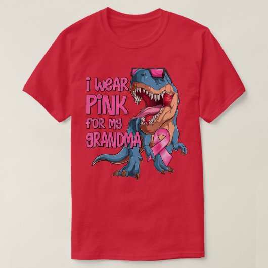 Ik Draag roze voor mijn grootmoeder borstkanker T-shirt (Design voorkant)