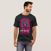 Ik Draag roze voor mijn grootmoeder borstkanker T-shirt (Voorkant volledig)