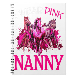 Ik Draag roze voor mijn jonge borstkankerpaarden Notitieboek