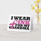 Ik draag Roze voor mijn Kaart van de Oma (Gele Bloem)