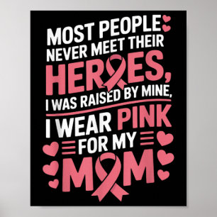 Ik Draag roze voor mijn Kind over borstkanker Poster