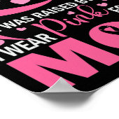 Ik Draag roze voor mijn Kind over borstkanker Poster (Hoek)