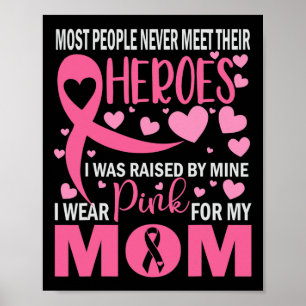 Ik Draag roze voor mijn Kind over borstkanker Poster