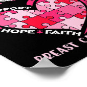 Ik Draag roze voor mijn Kind over borstkanker Poster (Hoek)