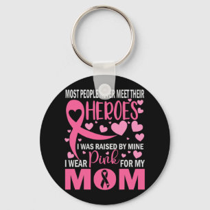 Ik Draag roze voor mijn Kind over borstkanker Sleutelhanger