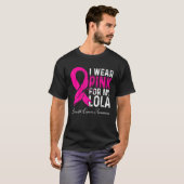 Ik Draag roze voor mijn Lola Breast Cancer Bewusth T-shirt (Voorkant volledig)