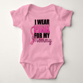 Ik Draag Roze voor mijn mama Baby Romper (Voorkant)