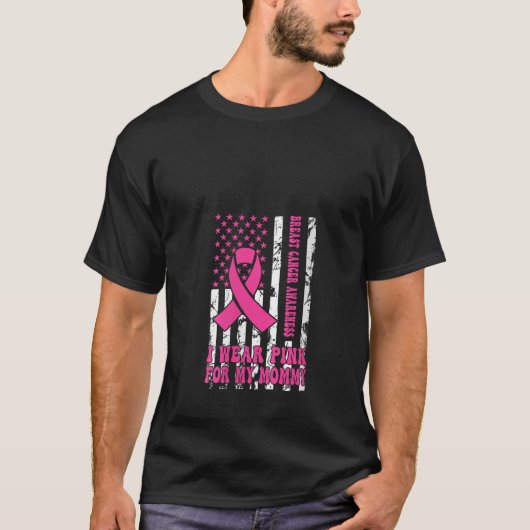 Ik Draag roze voor mijn mama borstkankerbewustzijn T-shirt (Voorkant)