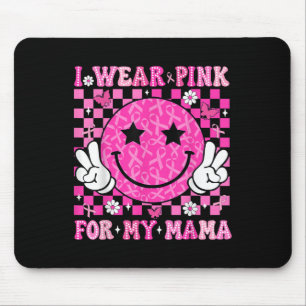 Ik Draag roze voor mijn mama Groovy borstkanker vr Muismat