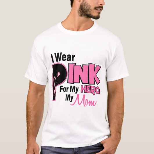 Ik Draag roze voor mijn moeder 19 BORSTKANKER T-shirt (Voorkant)