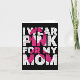 Ik Draag roze voor mijn moeder borstkanker Awarene Kaart