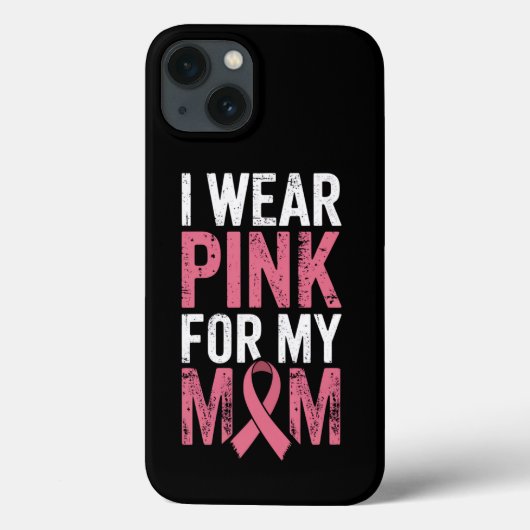 Ik draag roze voor mijn moeder Borstkanker bewustz Case-Mate iPhone Case (Achterkant)