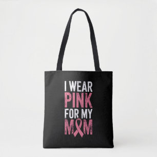 Ik draag roze voor mijn moeder Borstkanker bewustz Tote Bag