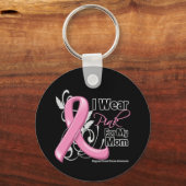 Ik Draag roze voor mijn moeder - borstkanker Sleutelhanger (Voorkant)