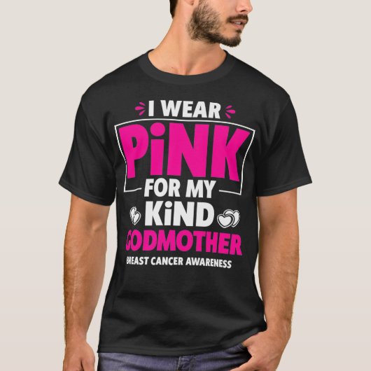 Ik Draag roze voor mijn moeder borstkanker. T-shirt (Voorkant)