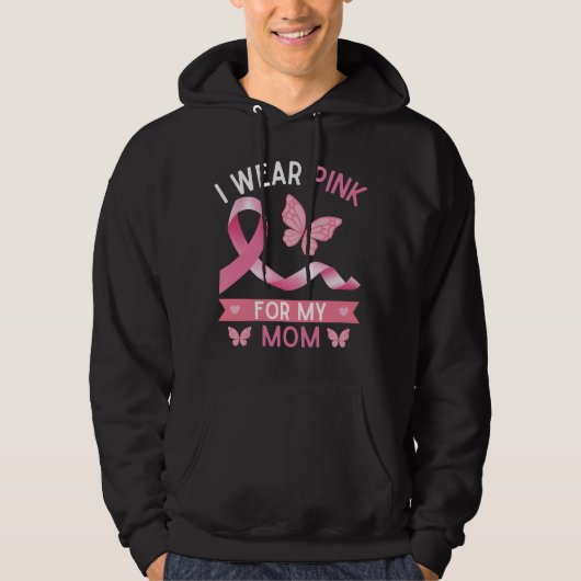 Ik draag roze voor mijn moeder, borstkankerbewustz hoodie (Voorkant)