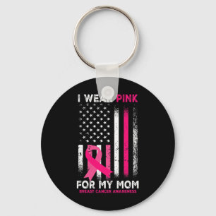 Ik Draag roze voor mijn moeder die borstkanker kre Sleutelhanger