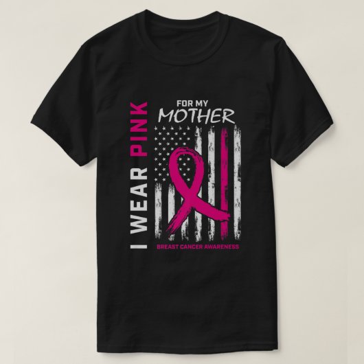 Ik Draag roze voor mijn moeder die borstkanker kre T-shirt (Design voorkant)