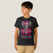 Ik Draag roze voor mijn moeder Elephant Breast Can T-shirt (Voorkant volledig)