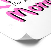 Ik Draag roze voor mijn moeder Poster (Hoek)