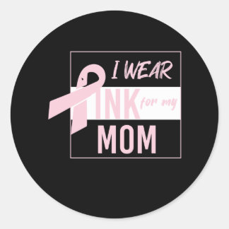 ik draag roze voor mijn moeder ronde sticker