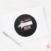 ik draag roze voor mijn moeder ronde sticker (Envelop)