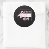 ik draag roze voor mijn moeder ronde sticker (Tas)
