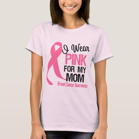 Ik Draag roze voor mijn moeder T-shirt (Voorkant)