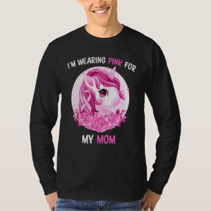 Ik draag roze voor mijn moeder Unicorn Kinderen To T-shirt