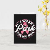 Ik Draag roze voor mijn moeders borstkankerbewuste Kaart (Gele Bloem)