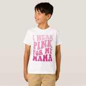 Ik Draag Roze voor mijn moeders Groovy Breast Canc T-shirt (Voorkant volledig)