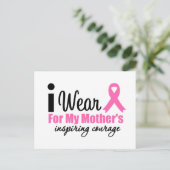 Ik Draag roze voor mijn moeders inspirerende moed Briefkaart (Staand voorkant)
