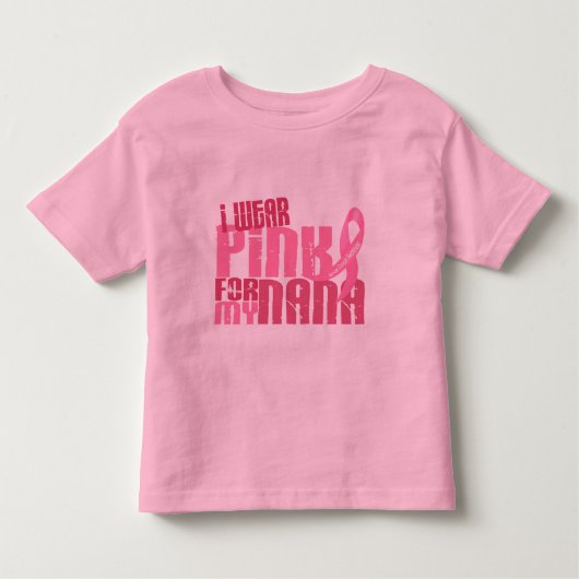 Ik Draag roze voor mijn Nana 6.4 borstkanker Kinder Shirts (Voorkant)