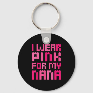 Ik Draag roze voor mijn Nana Block Building Boys B Sleutelhanger