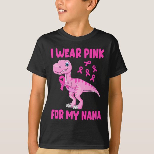 Ik Draag roze voor mijn Nana Breast Cancer Bewusth T-shirt (Voorkant)