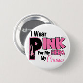 Ik Draag roze voor mijn neef 19 Ronde Button 5,7 Cm (Voorkant /achterkant)