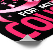 Ik Draag roze voor mijn neef borstkanker Poster (Hoek)