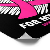 Ik Draag roze voor mijn neef borstkanker Poster (Hoek)