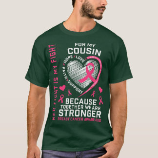 Ik Draag roze voor mijn neef borstkanker T-shirt