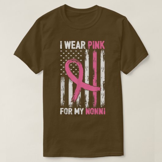 Ik Draag roze voor mijn neonborstkankerbewustzijn T-shirt (Design voorkant)