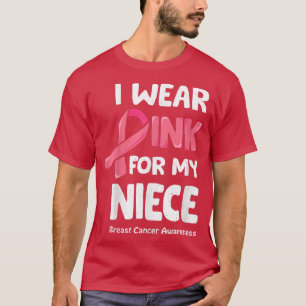 Ik Draag roze voor mijn nicht, borstkanker nicht t T-shirt
