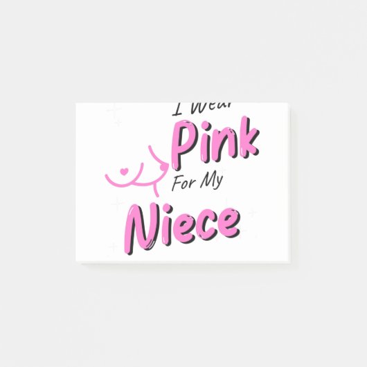 Ik Draag roze voor mijn nicht Post-it® Notes (Voorkant)